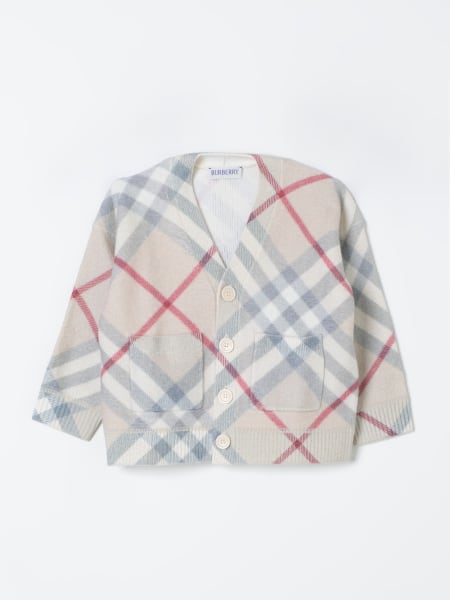 Cardigan Check Burberry in lana