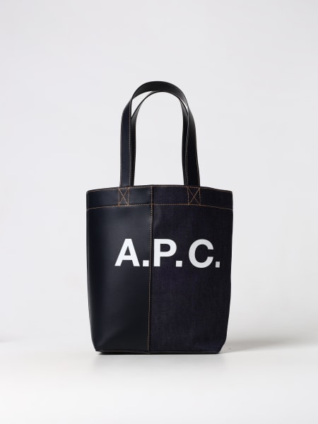 Borsa Axel A.P.C. in denim e pelle