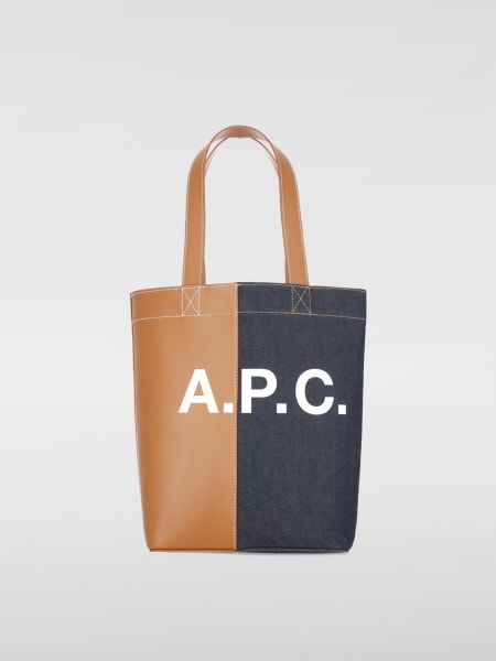 Borsa Axel A.P.C. in denim e pelle