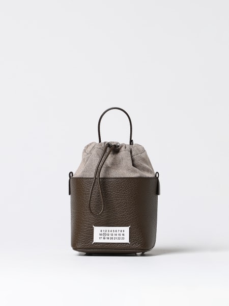 Borsa Maison Margiela in pelle a grana e canvas