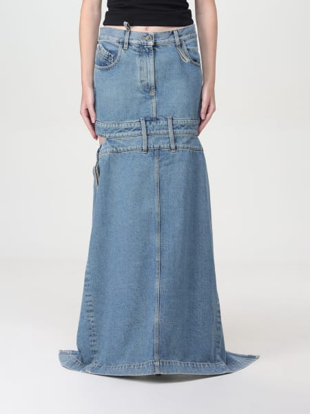 Gonna The Attico cut-out in denim