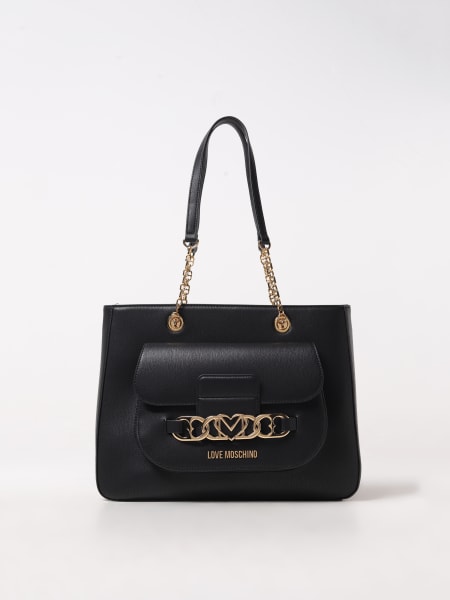 Borsa Moschino nera: Borsa Love Moschino in pelle sintetica a grana