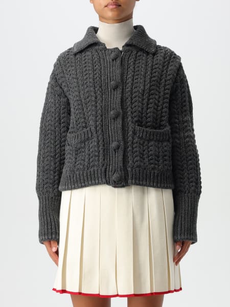 Cardigan in lana tricot Thom Browne