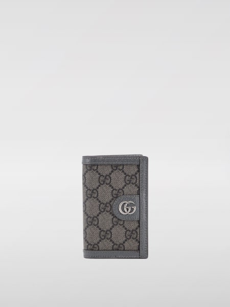 Portacarte di credito Ophidia Gucci in tessuto GG Supreme e pelle