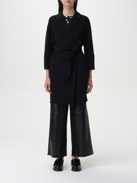 Max Mara black coat: Trench coat woman Max Mara