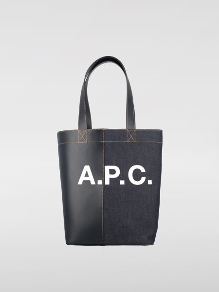 Borsa Axel A.P.C. in denim e pelle