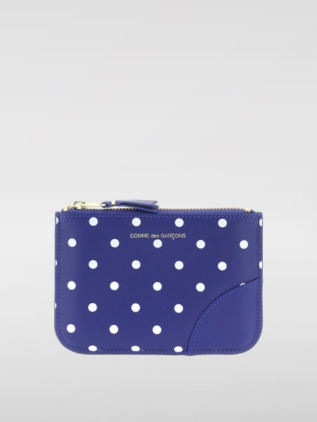 Portamonete Comme Des Garçons Wallet in pelle con pois all over