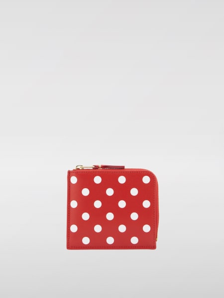 Portafoglio Comme Des Garçons Wallet in pelle con pois all over