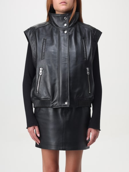 Gilet biker di pelle Pinko