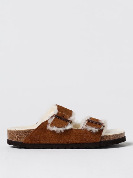 Ciabatte Birkenstock: Sandalo Arizona Birkenstock in camoscio e shearling