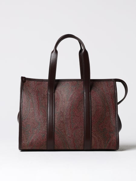 Borsa Etro in cotone spalmato con Paisley all over