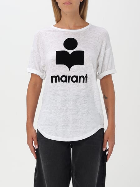 T-shirt Isabel Marant Etoile in lino con stampa logo