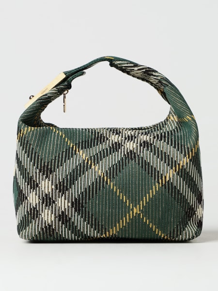 Borsa Peg Burberry in nylon con Check jacquard