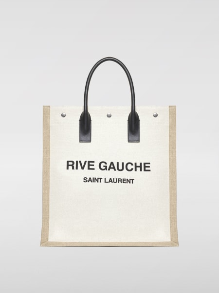 Borsa Rive Gauche North/South Saint Laurent in canvas di cotone