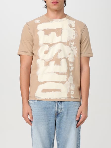 Diesel uomo: T-shirt Diesel in cotone con stampa logo