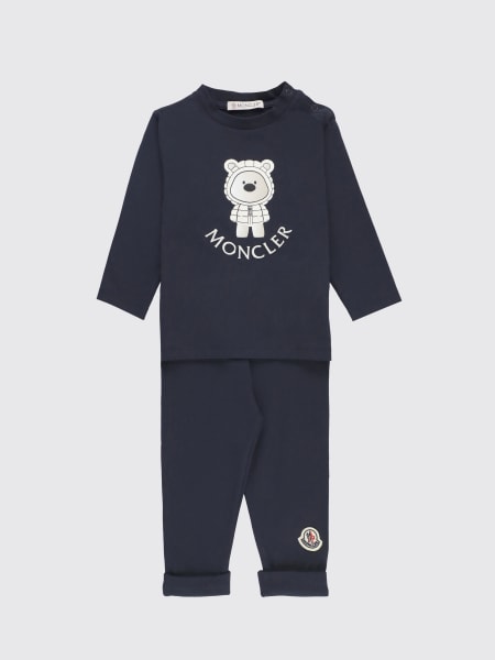 Moncler bambino: Completo t-shirt + pantalone in cotone Moncler