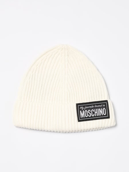 Cappello Moschino in lana e cotone a coste