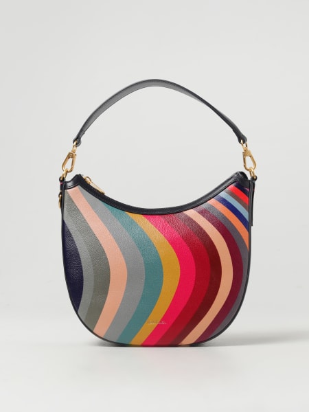 Borsa Swirl Paul Smith in pelle a grana con stampa multicolor