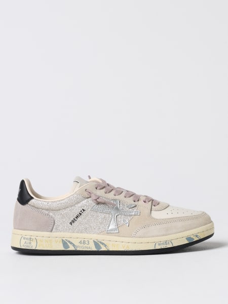 Sneakers Clay Premiata in pelle e glitter