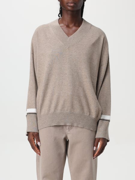 Maglia a v in cashmere Brunello Cucinelli