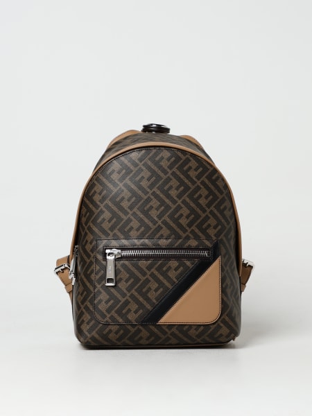 Zaino Diagonal Fendi in tessuto spalmato con monogram FF all over