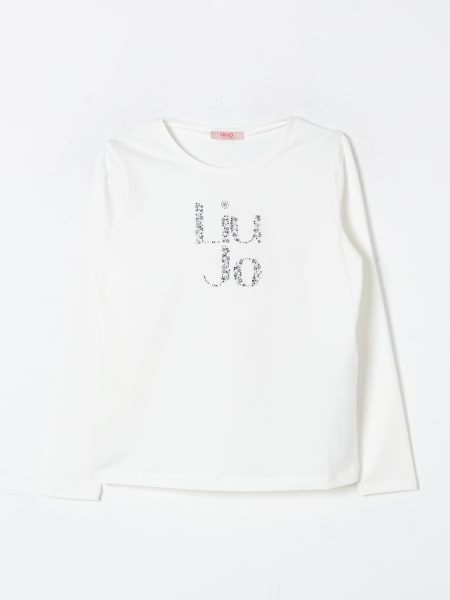 T-shirt con logo di strass Liu Jo