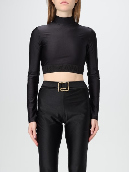 Tシャツ・カットソー JUST CAVALLI Woman T-Shirt Black 77PAHE12CJ112 899 Just Cavalli Outlet: T-shirt woman - Black | Just Cavalli t