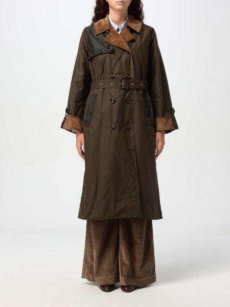 Trench a doppiopetto Barbour in cotone cerato