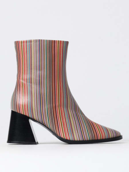 Moda scarpe: Stivaletto Signature Stripes Paul Smith in pelle stampata