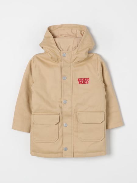 Parka Kenzo Kids in cotone con logo