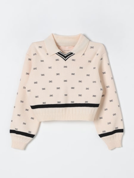 Elisabetta Franchi abbigliamento: Maglia Elisabetta Franchi La Mia Bambina in misto viscosa con logo jacquard