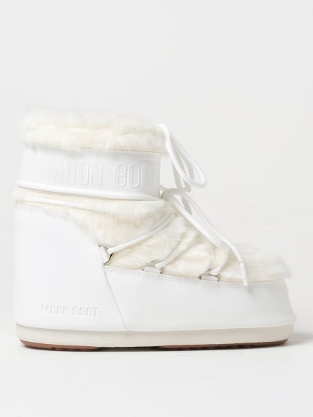 Stivaletto da neve Icon Moon Boot in pelle e pelliccia sintetica