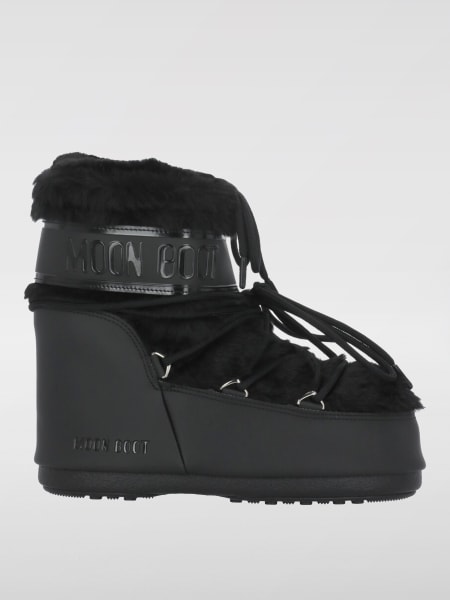 Stivaletto da neve Icon Moon Boot in pelle e pelliccia sintetica