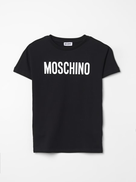 Abito a t-shirt in cotone con logo Moschino