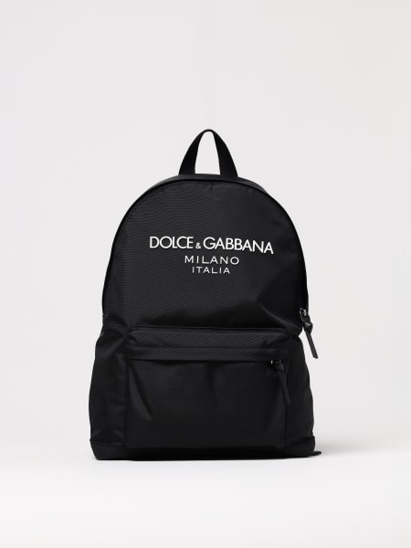 Zaino in misto cotone con logo Dolce & Gabbana>