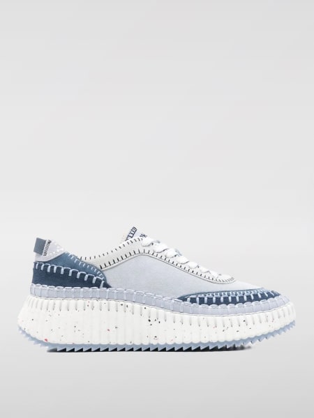 Sneakers Nama Chloè in tessuto ricamato e camoscio >