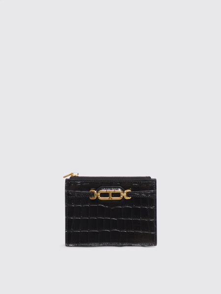 Portacarte di credito Tom Ford in pelle stampa cocco >
