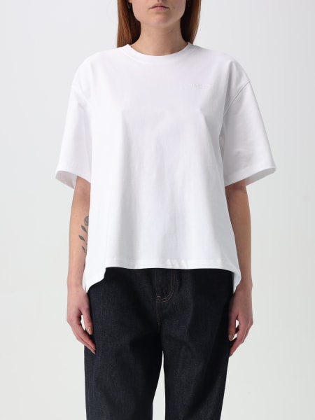 Ganni: T-shirt con scollo Ganni in cotone organico