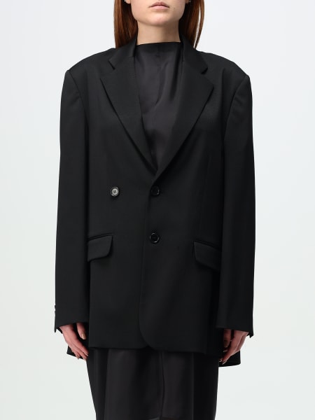 アウターその他 MM6 MAISON MARGIELA Woman Blazer Ivory S62BN0108S47848 101 $1575 MM6 Maison Margiela Off-White Oversized Blazer Jacket