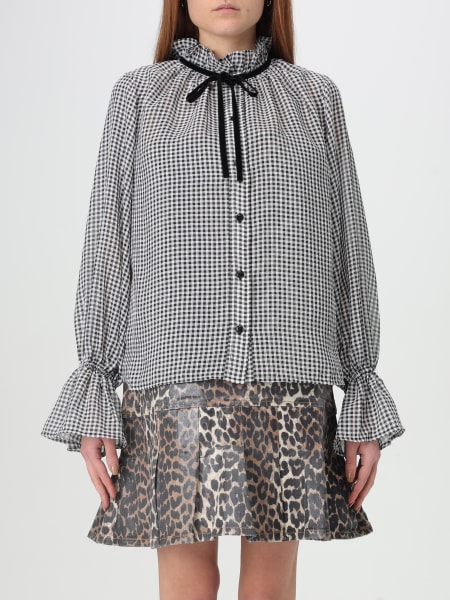 Camicia Ganni in crêpe vichy
