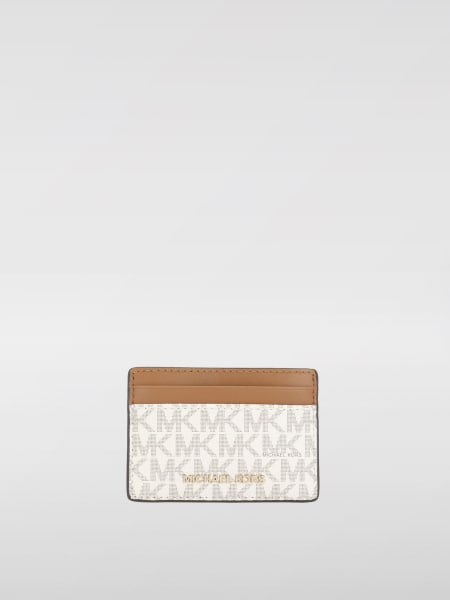 Michael Kors: Portacarte di credito Michael Kors in cotone spalamto con monogram MK
