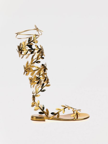 Gianvito Rossi: Sandalo Flavia Gladiator Gianvito Rossi in pelle laminata