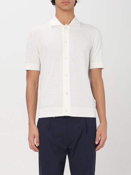 Tシャツ・カットソー PAOLO PECORA Men Sweater L2A010F2008808 White T-shirt uomo Paolo Pecora , punto Crochet
