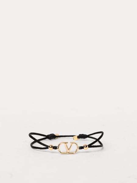Bracciale VLogo Signature Valentino Garavani in ottone e cotone >