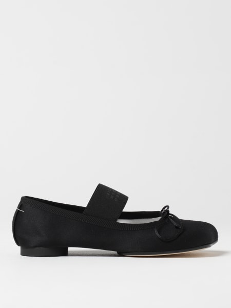 Mm6 Maison Margiela: Ballerina Anatomic Tabi MM6 Maison Margiela in raso