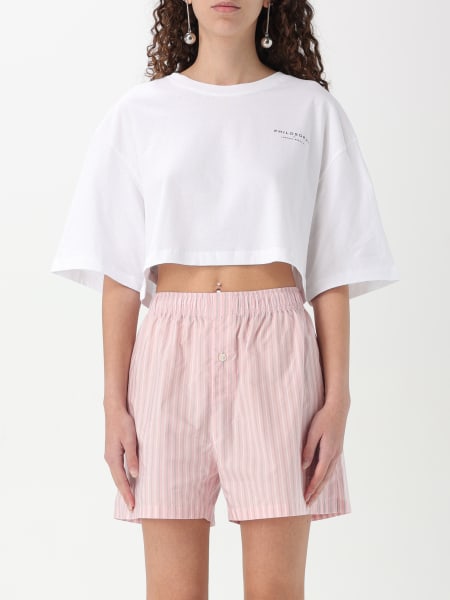 Tシャツ・カットソー PHILOSOPHY DI LORENZO SERAFINI Woman T-Shirt White 07030744 PHILOSOPHY DI LORENZO SERAFINI: T-shirt woman - White 1