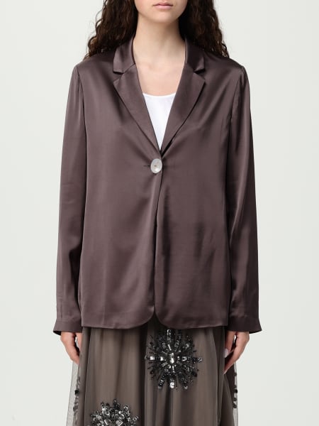 アウターその他 MALIPARMI Woman Blazer Brown JD625550631 40010 MALIPARMI: Blazer woman - Brown | Maliparmi blazer