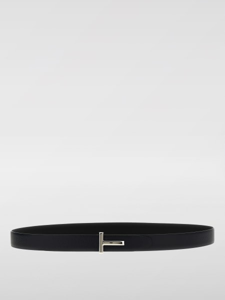 Cintura Tom Ford reversibile in pelle a grana >