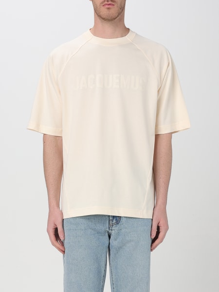 Tシャツ・カットソー JACQUEMUS Men T-shirt Beige 245JS2122011 139 Jacquemus T-shirt for Men SS25 | GIGLIO.COM