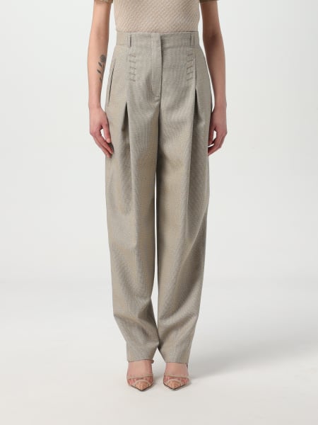 パンツ FENDI Women Straight Pants FLP852 AT20F08QQ Beige Fendi Pants for Women SS25 | GIGLIO.COM